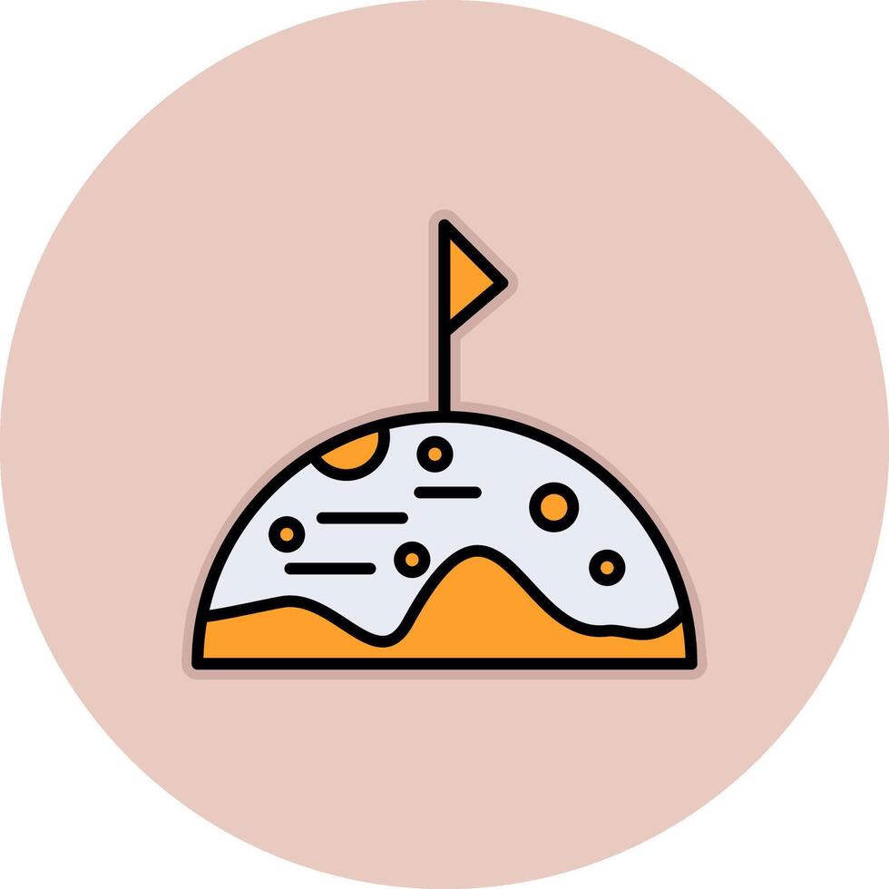 Moon Summit Vecto Icon vector