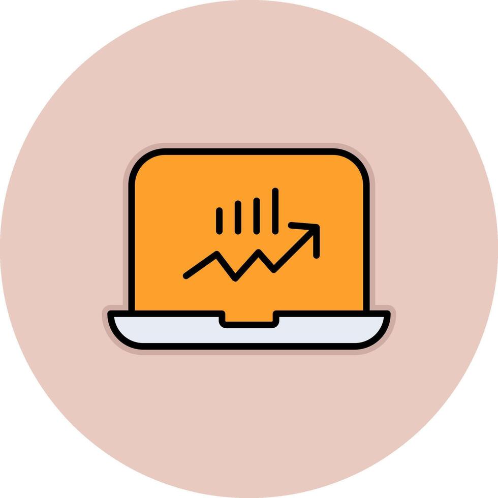 Stocks Monitoring Vecto Icon vector