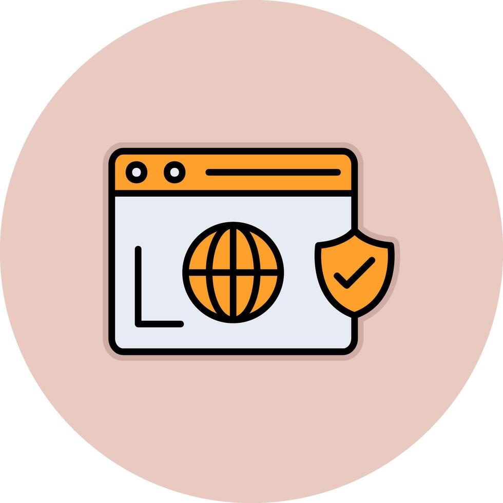 Secure  Browser Vecto Icon vector