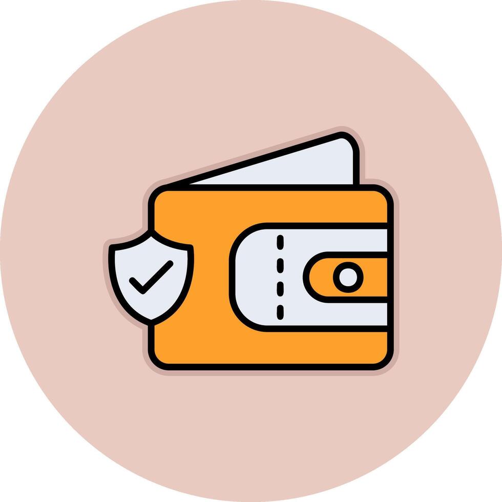 Wallet Secure Vecto Icon vector