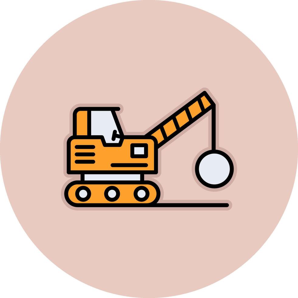 Demolition Truck Vecto Icon vector
