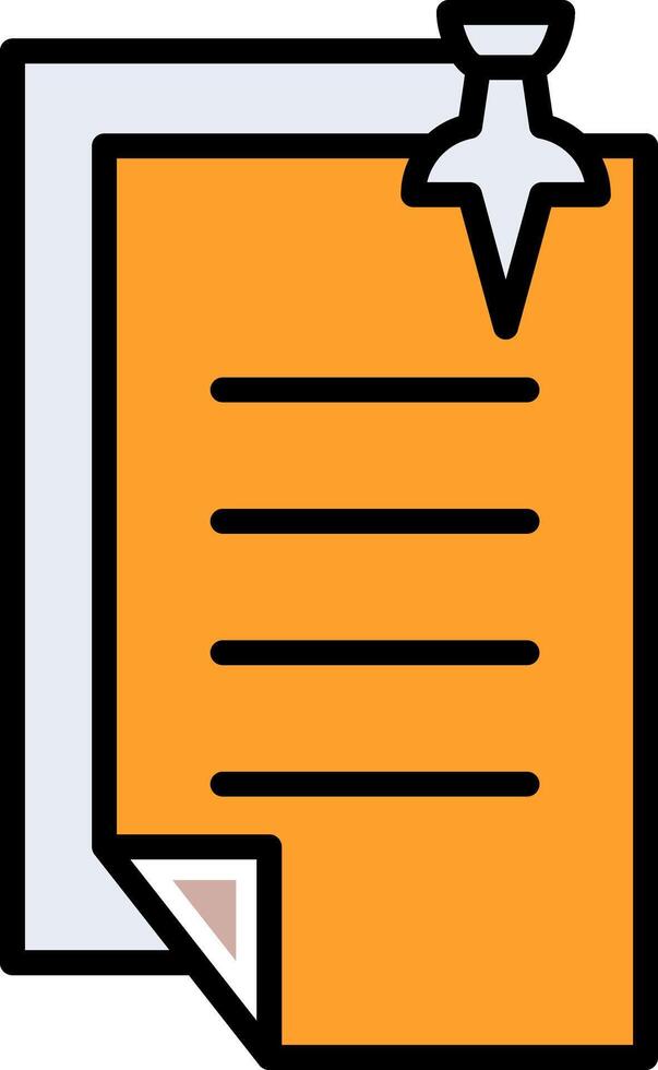 Pin Notes Vecto Icon vector
