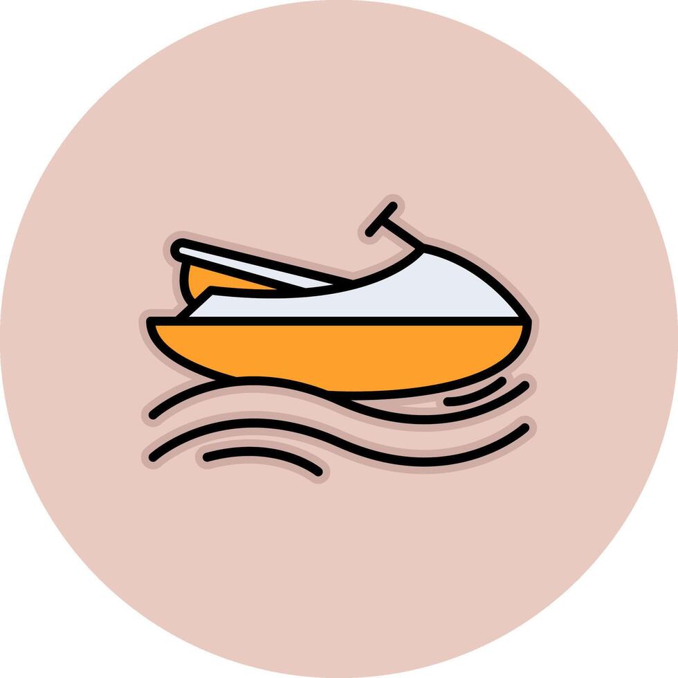 Jetski Vecto Icon vector