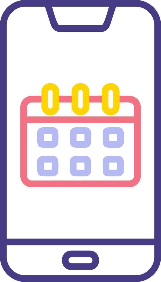 Smartphone Calendar Vecto Icon vector
