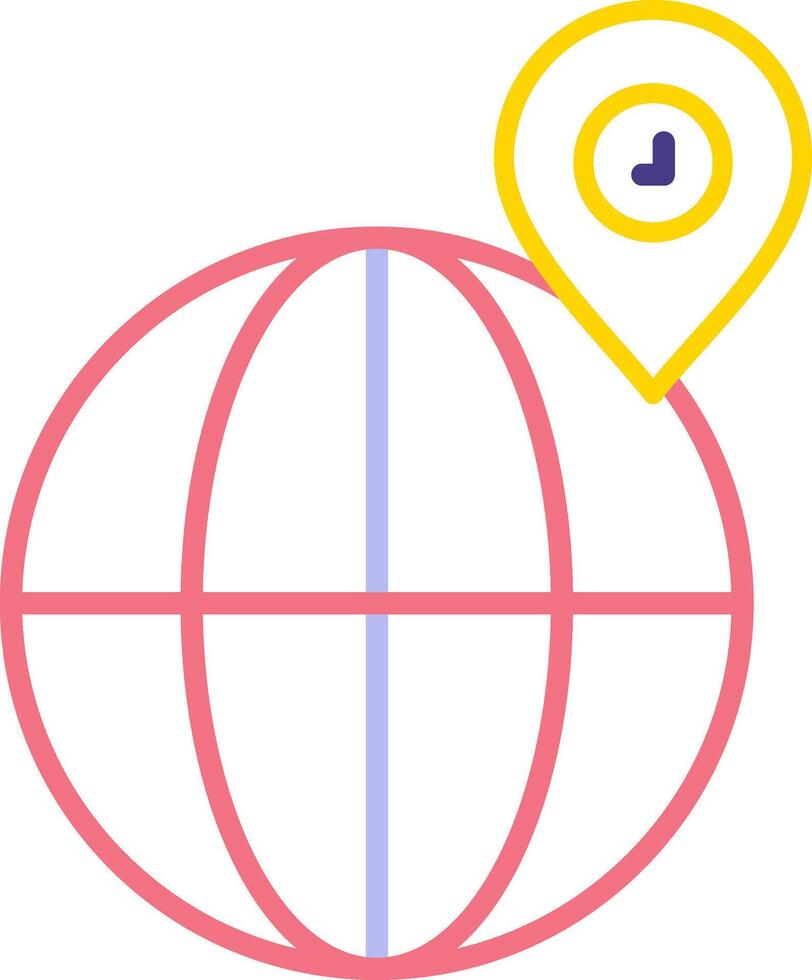 Globe Location Vecto Icon vector