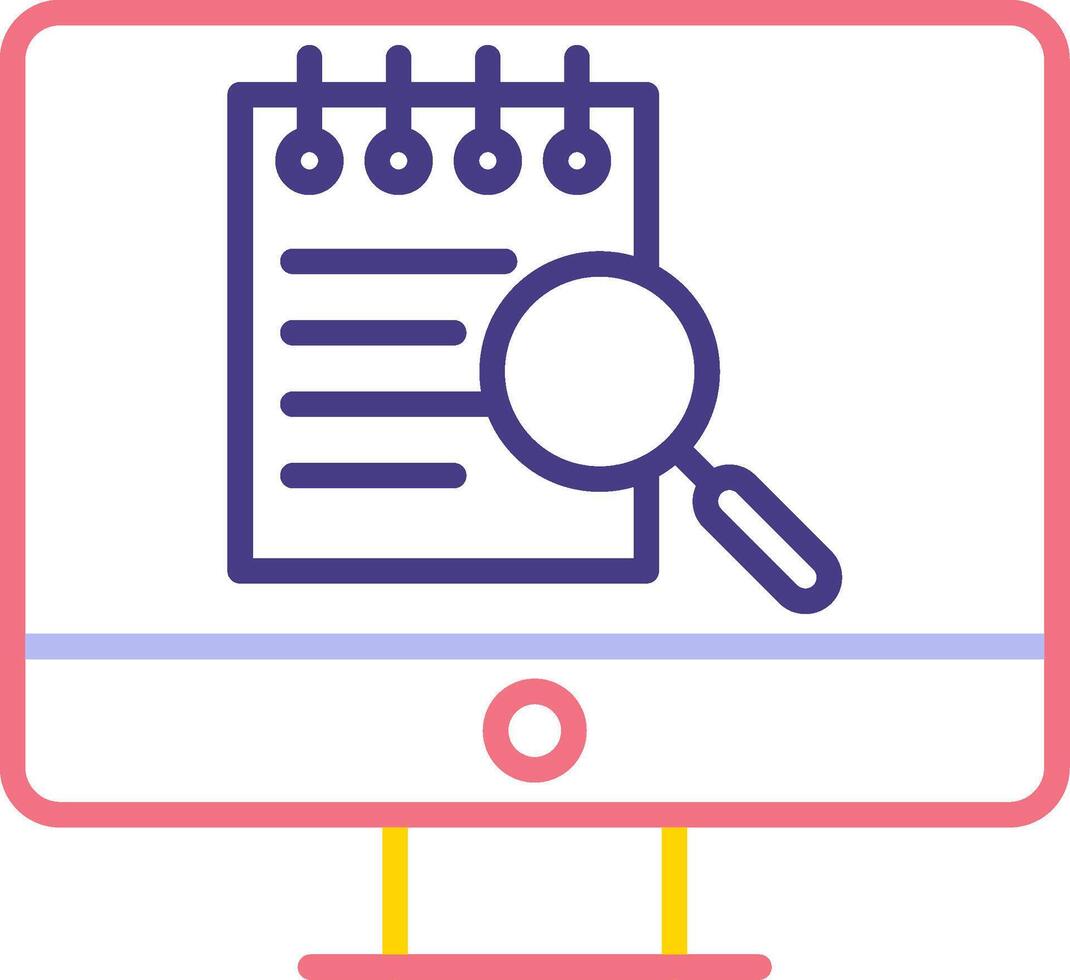 File Search Computer Vecto Icon vector
