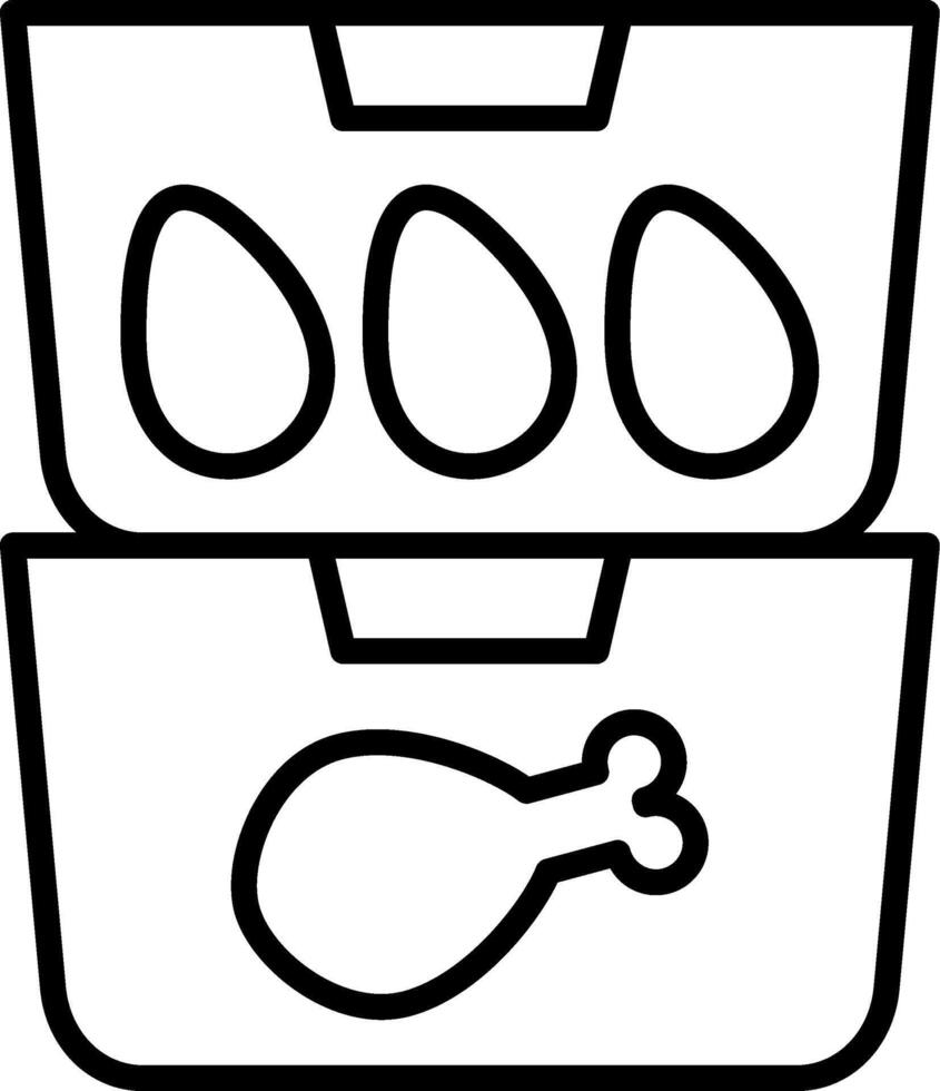 Food Containers Vecto Icon vector