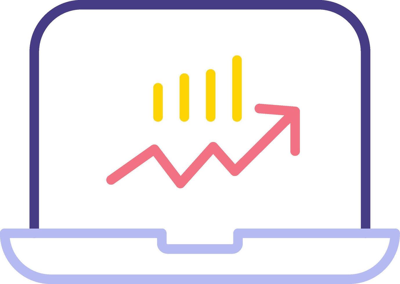 Stocks Monitoring Vecto Icon vector