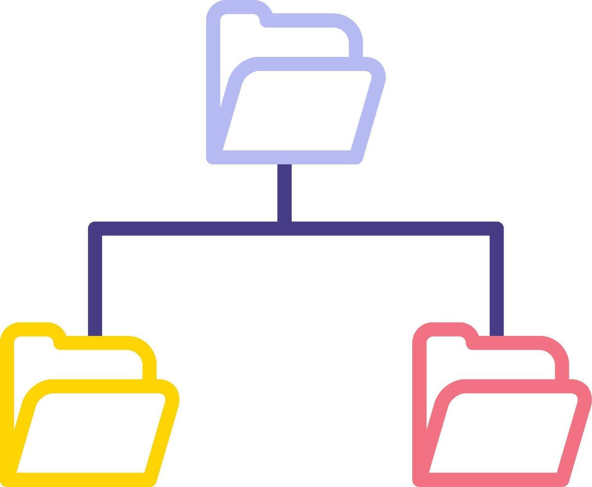 carpeta datos compartiendo vecto icono vector