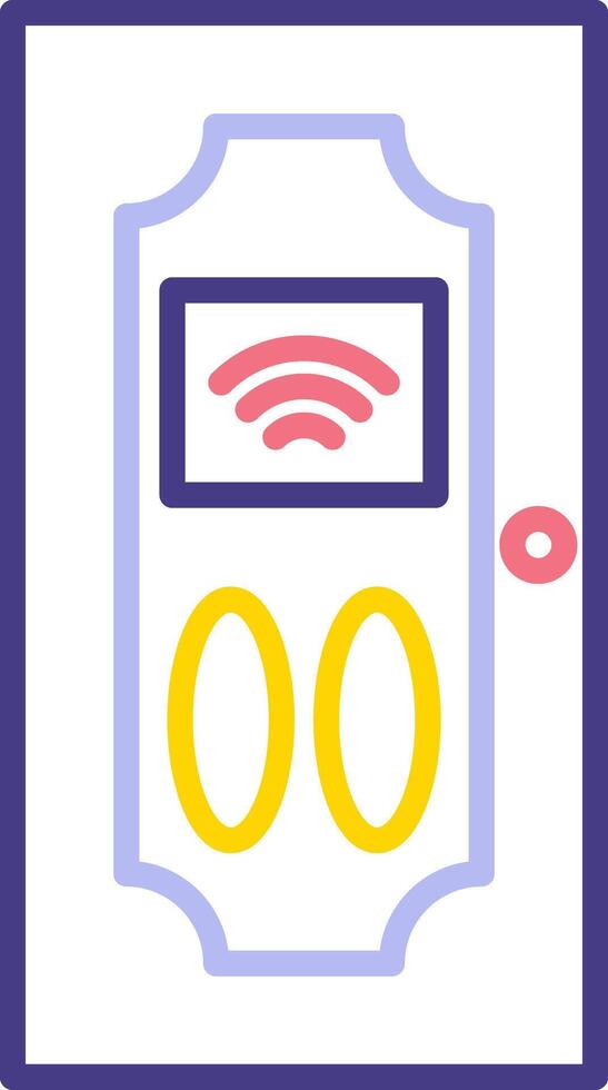 Smart Door Vecto Icon vector