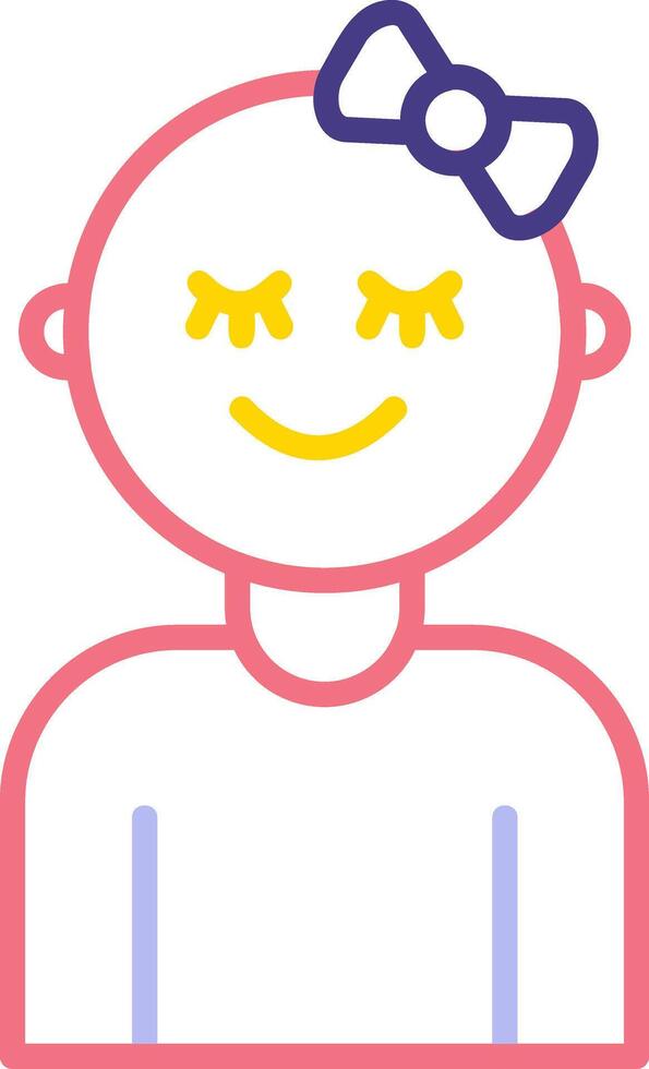 Baby Girl Vecto Icon vector