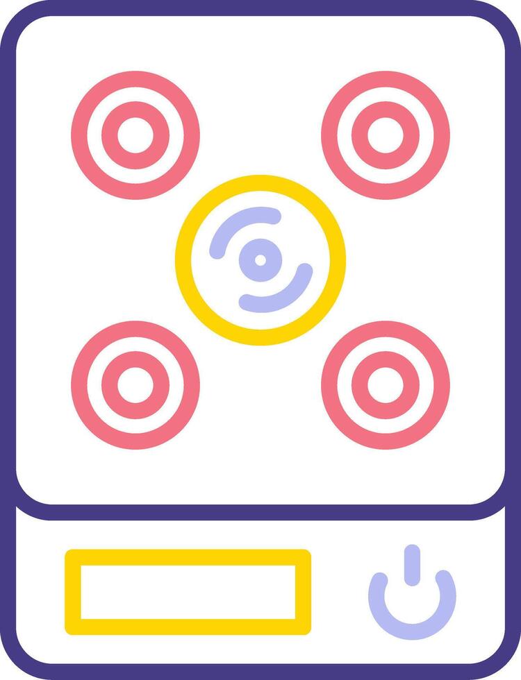 Induction Stove Vecto Icon vector