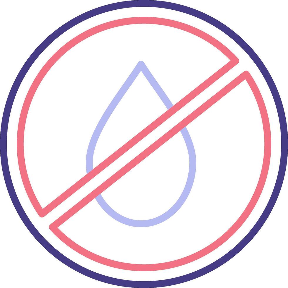 No agua vecto icono vector