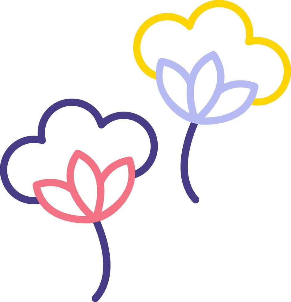 Cotton Flowers Vecto Icon vector