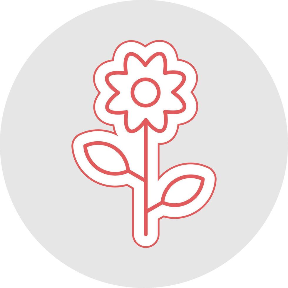 Flowers Line Sticker Multicolor Icon vector