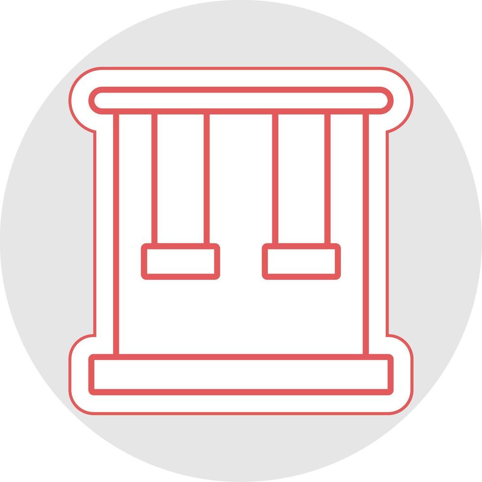 Trapeze Line Sticker Multicolor Icon vector