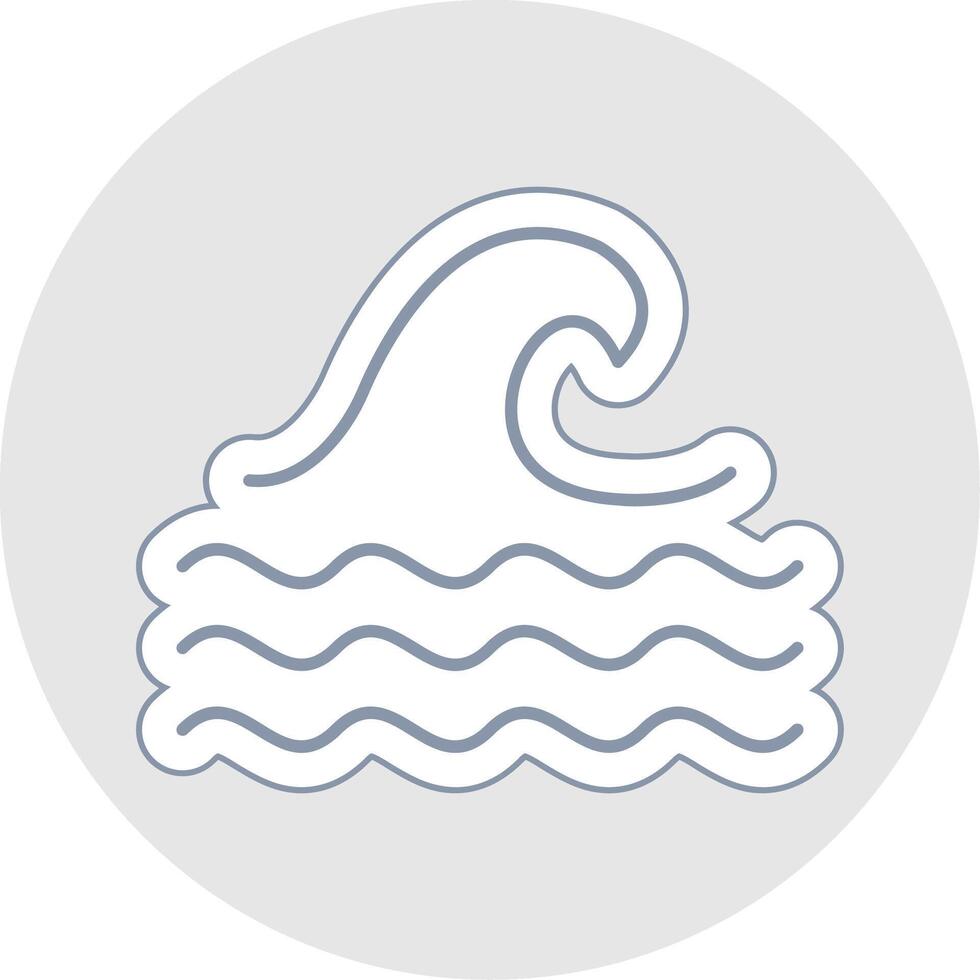 Wave Line Sticker Multicolor Icon vector