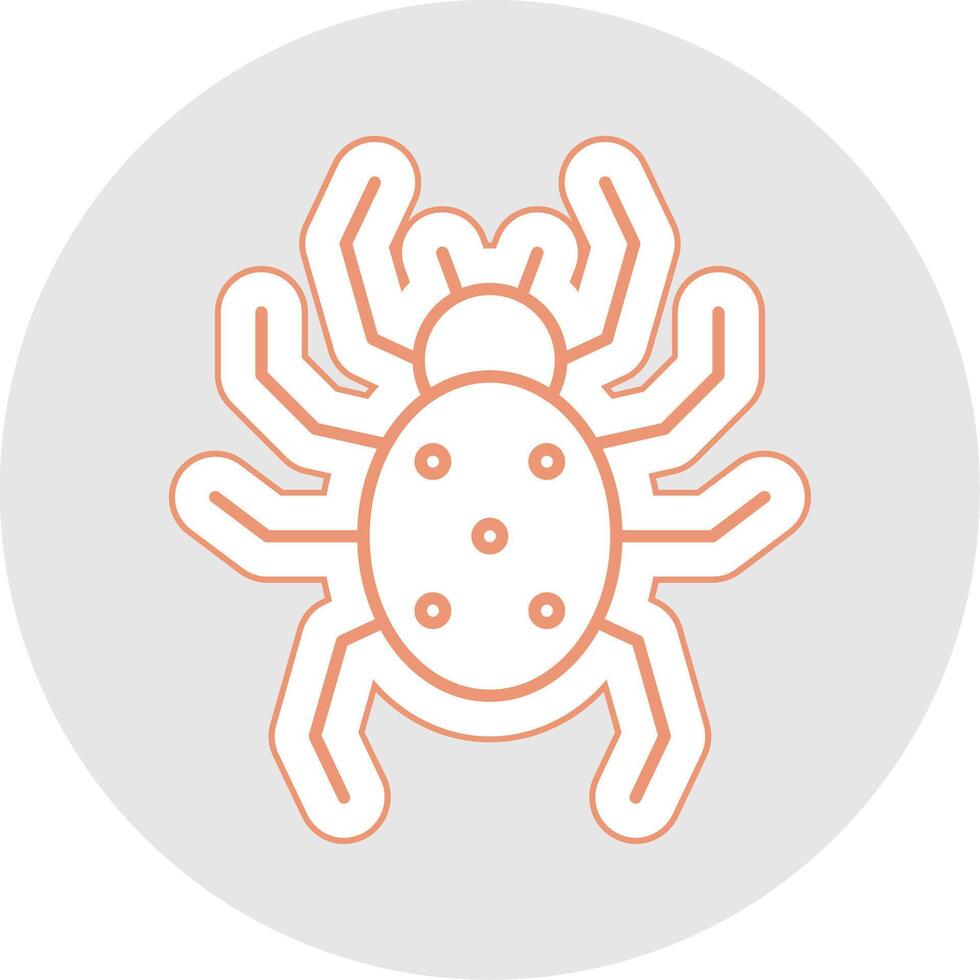 Spider Line Sticker Multicolor Icon vector