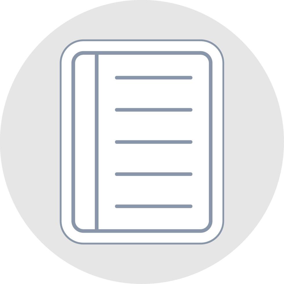 Notebook Line Sticker Multicolor Icon vector
