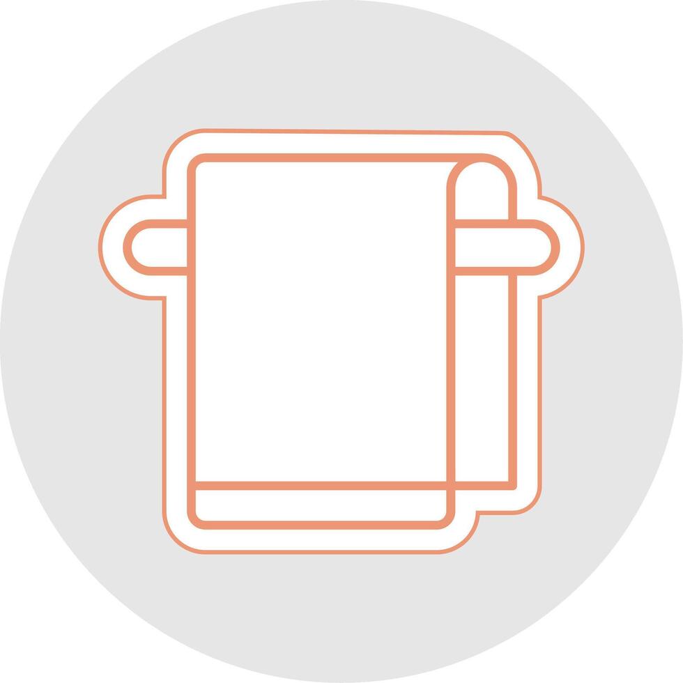 Towel Line Sticker Multicolor Icon vector