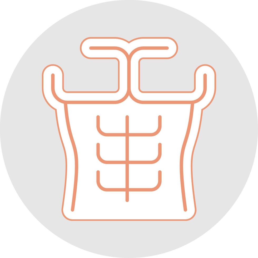 Six Pack Line Sticker Multicolor Icon vector