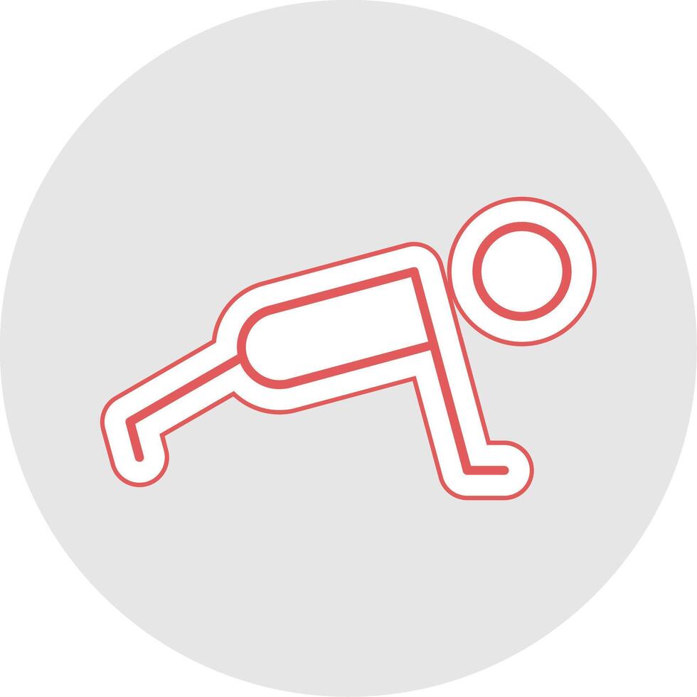 Exercise Line Sticker Multicolor Icon vector