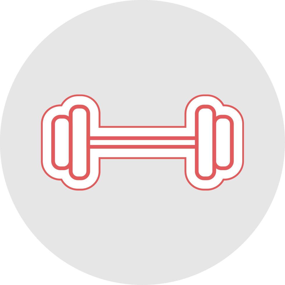 Dumbbell Line Sticker Multicolor Icon vector