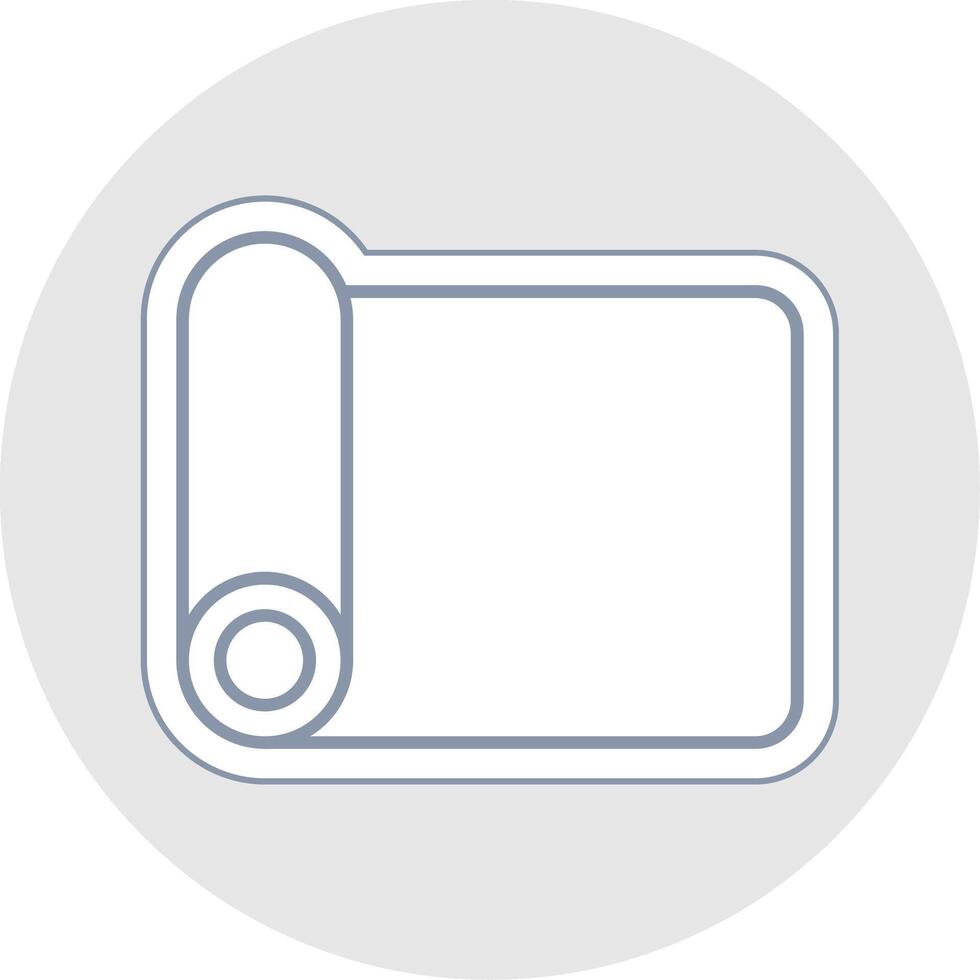 Gymnast Mat Line Sticker Multicolor Icon vector