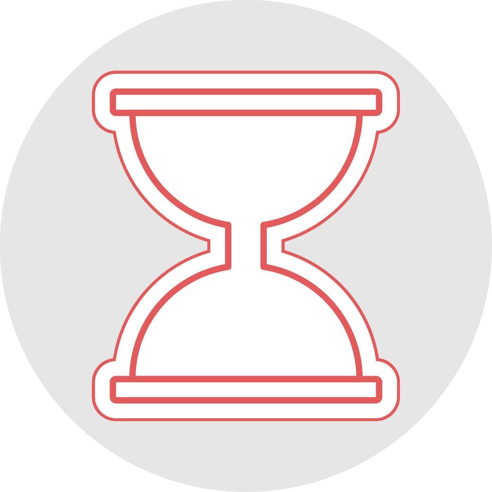 Hourglass Line Sticker Multicolor Icon vector