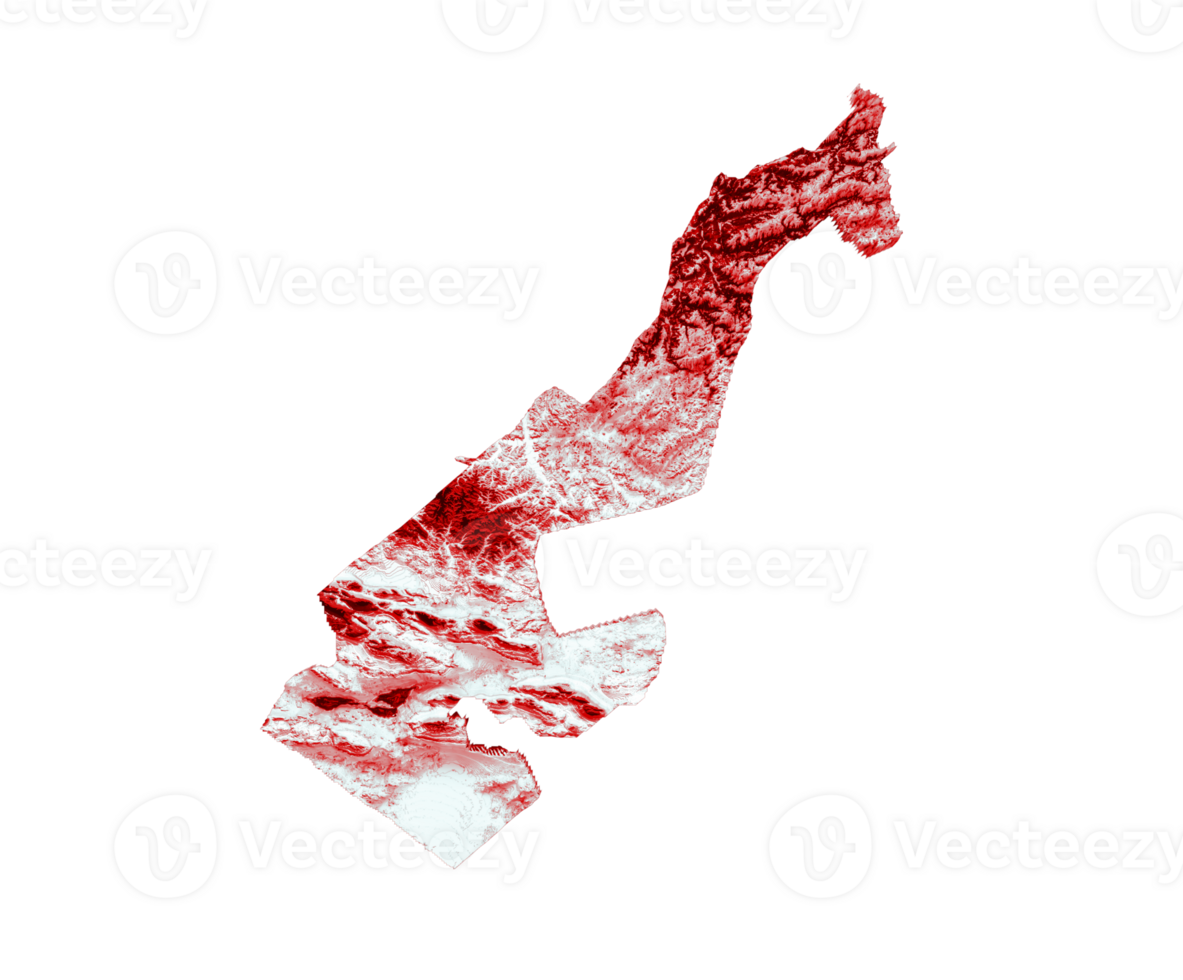 Monaco map with the flag Colors White and Red Shaded relief map 3d illustration png