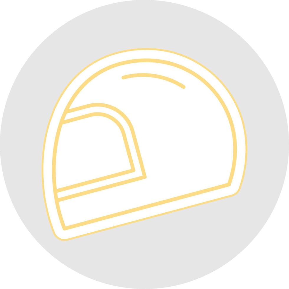 Helmet Line Sticker Multicolor Icon vector