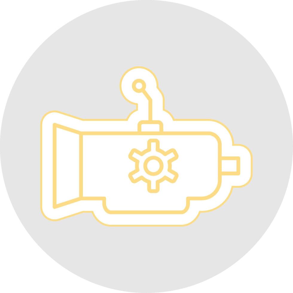 Gearbox Line Sticker Multicolor Icon vector