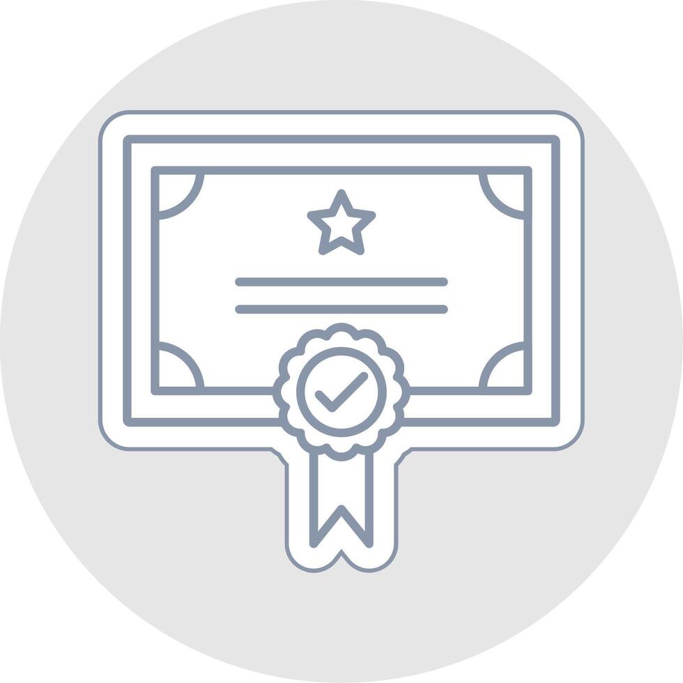 Qualify Line Sticker Multicolor Icon vector