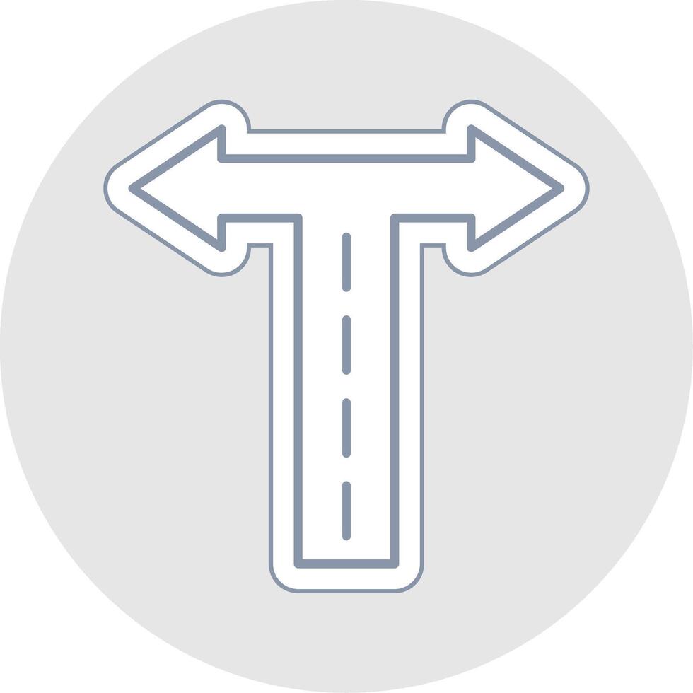 Crossroad Line Sticker Multicolor Icon vector