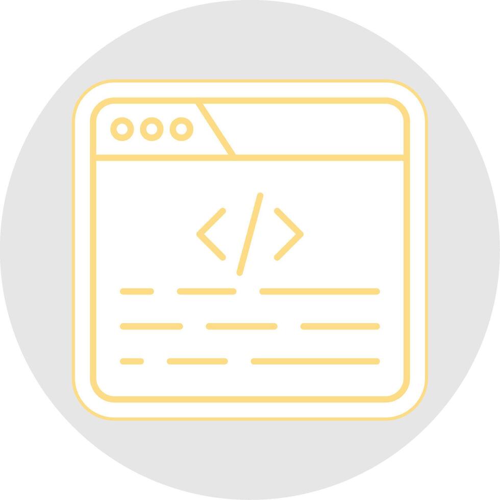 Coding Line Sticker Multicolor Icon vector