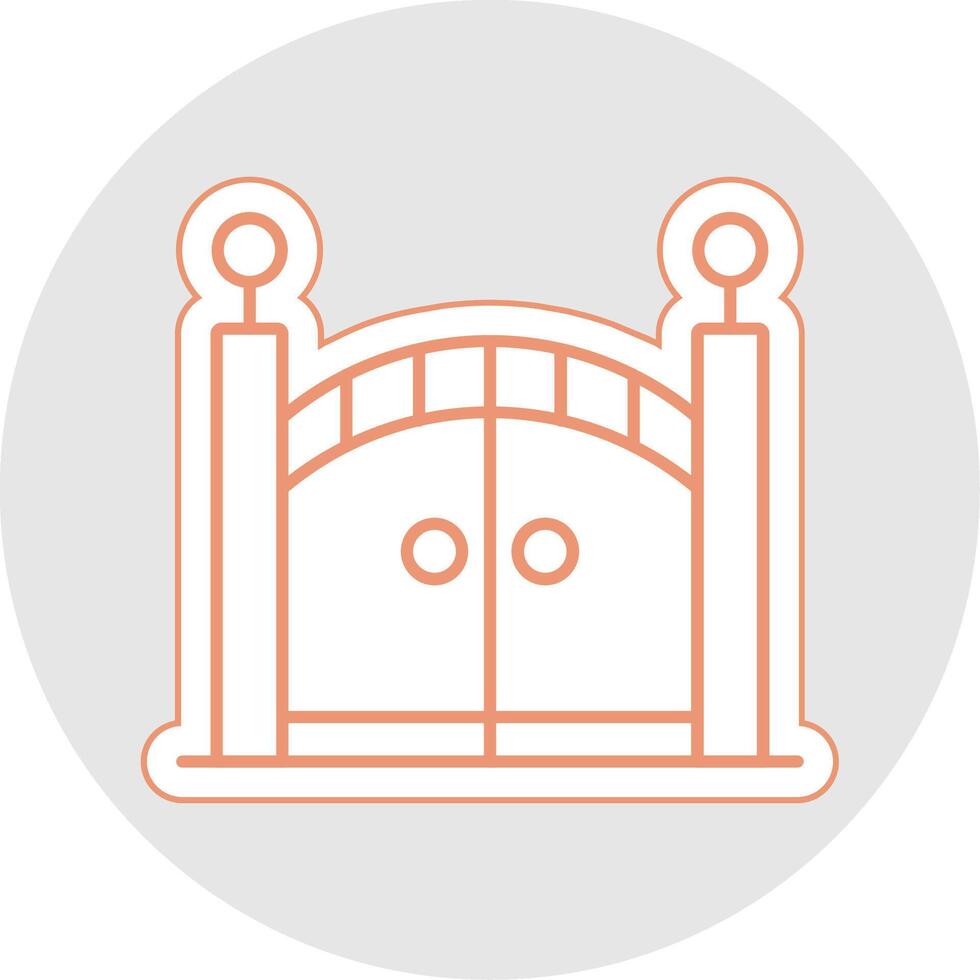 Gate Line Sticker Multicolor Icon vector