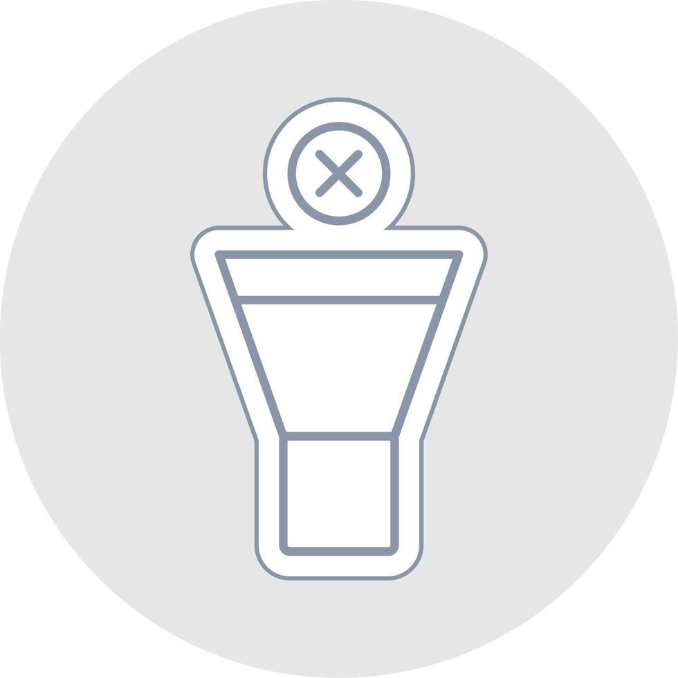 Mute Line Sticker Multicolor Icon vector