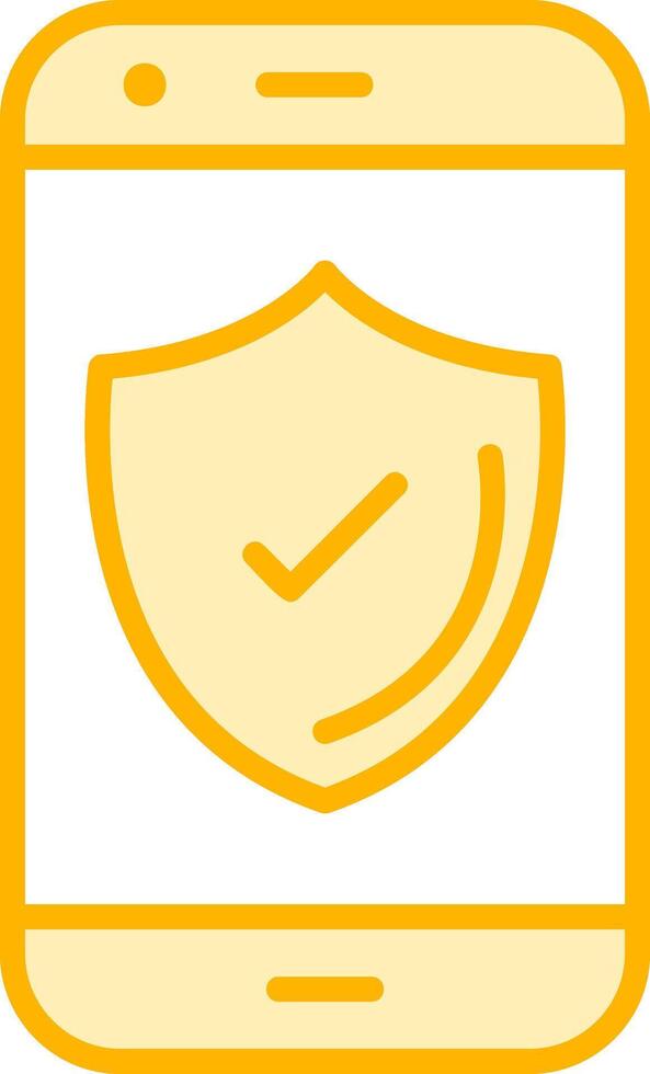 Phone Shield Vecto Icon vector