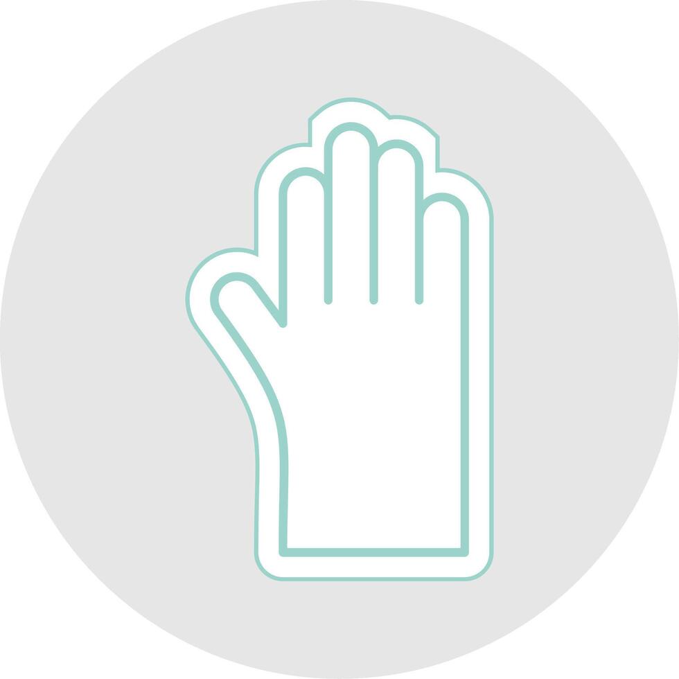 Cleaning Gloves Line Sticker Multicolor Icon vector