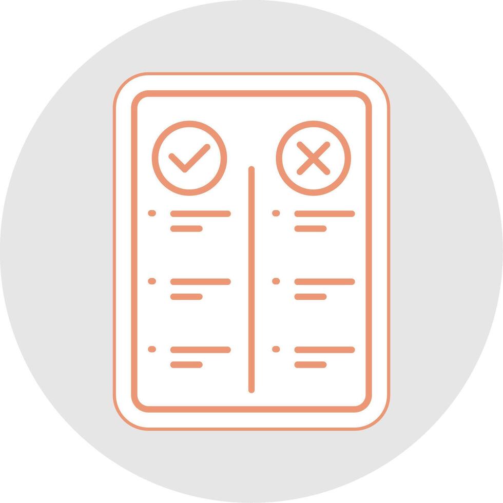 Pros And Cons Line Sticker Multicolor Icon vector