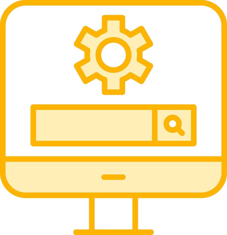 Computer Search Engine Vecto Icon vector
