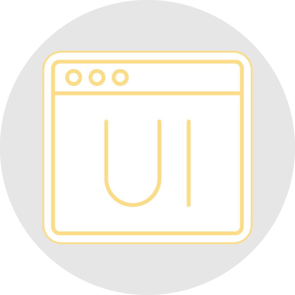 Ui Line Sticker Multicolor Icon vector