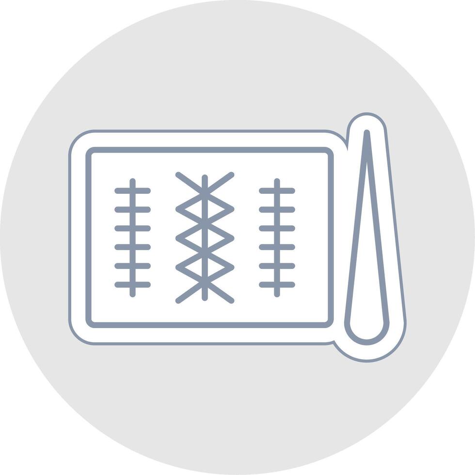 Stitches Line Sticker Multicolor Icon vector