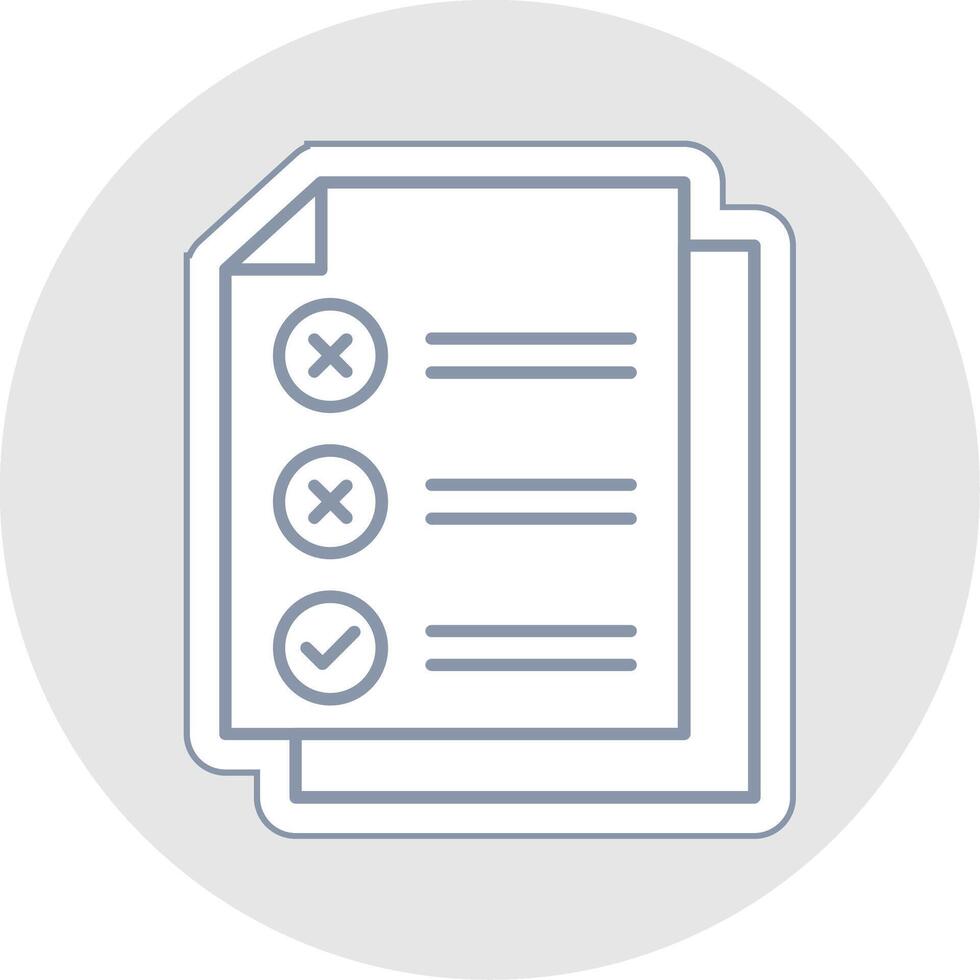 Check List Line Sticker Multicolor Icon vector