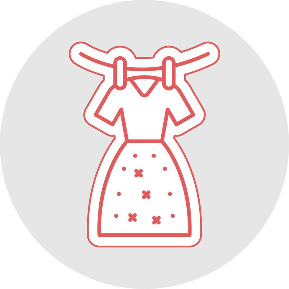 Pattern cloth Line Sticker Multicolor Icon vector