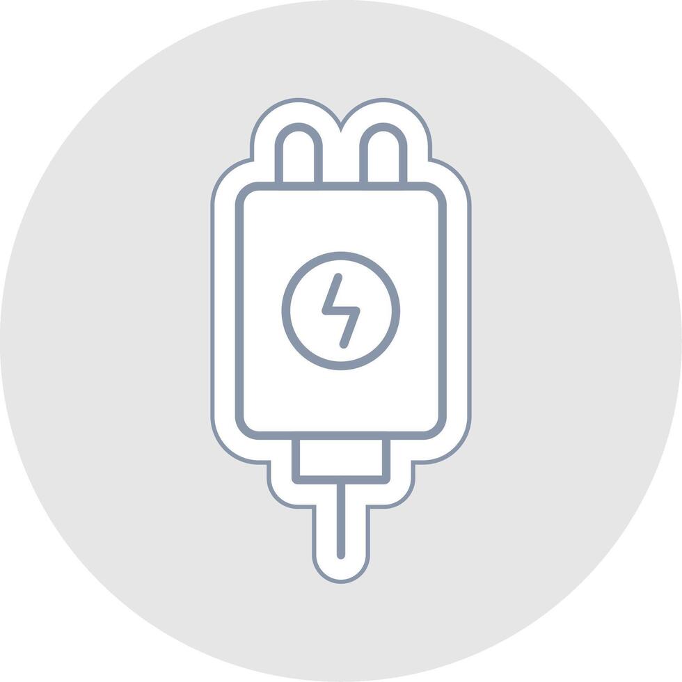 Adapter Line Sticker Multicolor Icon vector