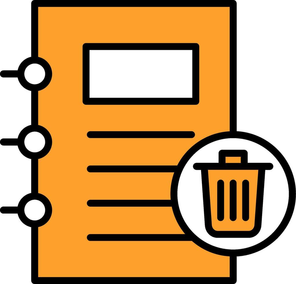 Notes Delete Vecto Icon vector