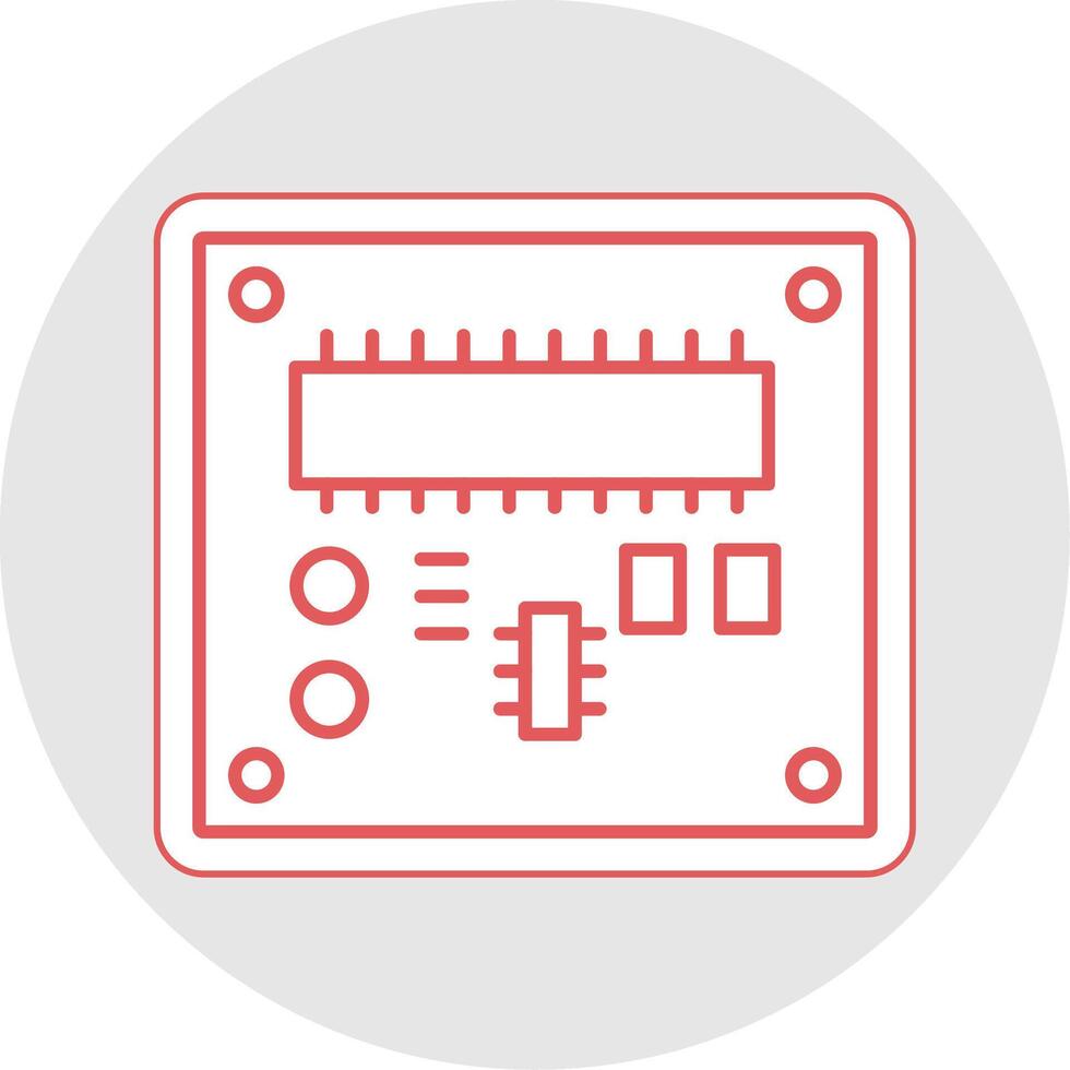 Pcb Board Line Sticker Multicolor Icon vector