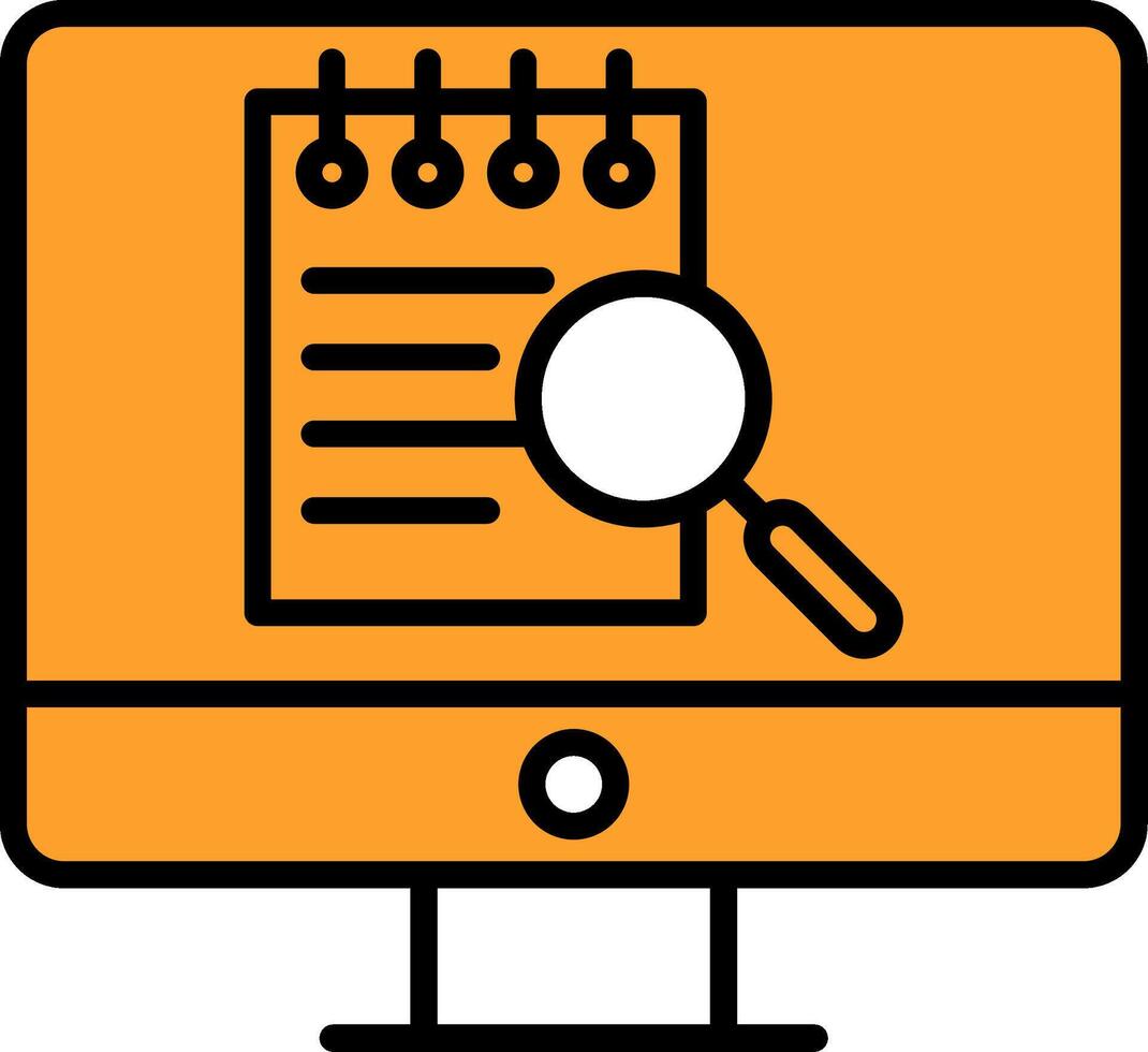 File Search Computer Vecto Icon vector