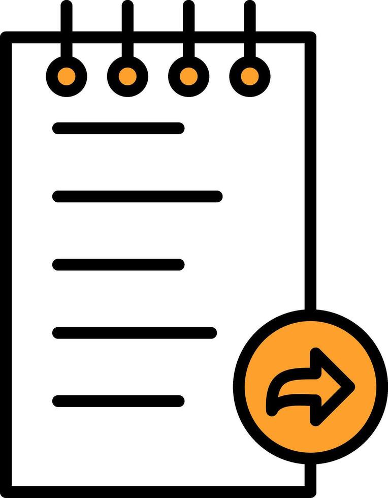 Notes Forward Vecto Icon vector